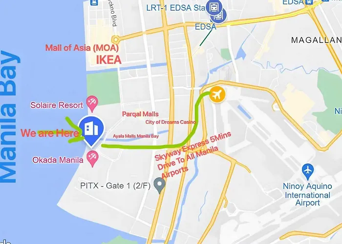 120sqm Spacious And Comfortable 3bedrooms With Oceanview Of Manilabay, Close To Airport, Okada Casino, Solaire Casino, Ayala Malls, Mall Of Asia, Free Parking